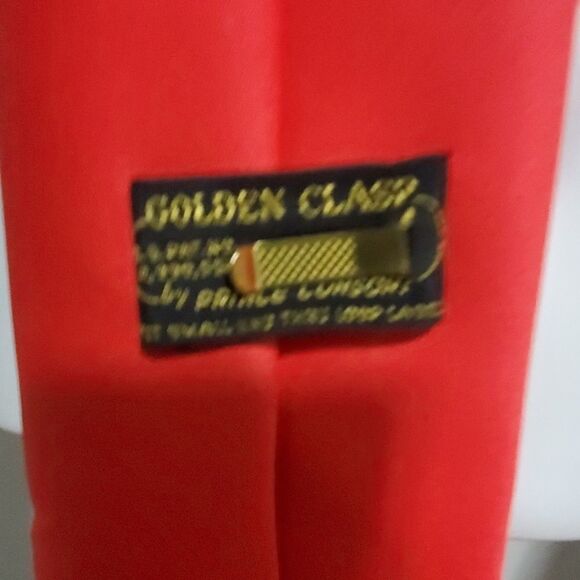 Golden Clasp by Prince Consort Red Tie - Picture 4 of 4